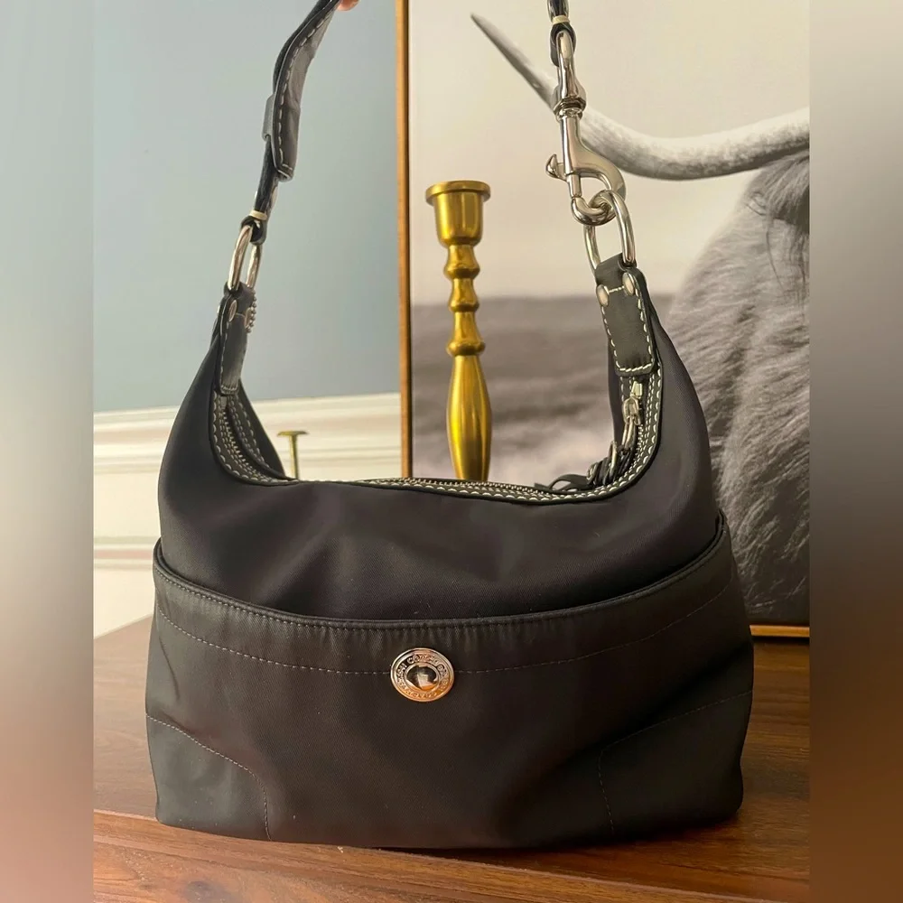 Vintage Coach Nylon and Leather shoulder bag